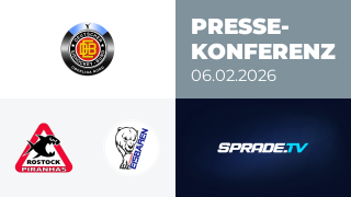 06.02.2026 - Pressekonferenz - Rostock Piranhas vs. Hammer Eisbären