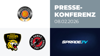 08.02.2026 - Pressekonferenz - onesto Tigers Bayreuth vs. EHF Passau Black Hawks