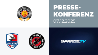 07.12.2025 - Pressekonferenz - Heilbronner Falken vs. EHF Passau Black Hawks