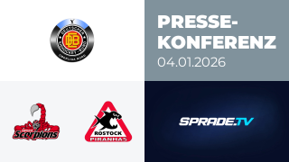 04.01.2026 - Pressekonferenz - Hannover Scorpions vs. Rostock Piranhas