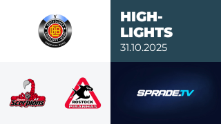 31.10.2025 - Highlights - Hannover Scorpions vs. Rostock Piranhas