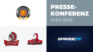 14.04.2026 - Pressekonferenz - ECDC Memmingen Indians vs. Hannover Scorpions