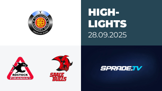 28.09.2025 - Highlights - Rostock Piranhas vs. Saale Bulls Halle