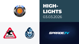 03.03.2026 - Highlights - Rostock Piranhas vs. KSW IceFighters Leipzig