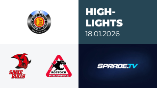 18.01.2026 - Highlights - Saale Bulls Halle vs. Rostock Piranhas