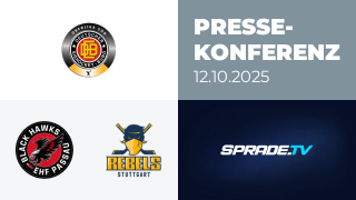 12.10.2025 - Pressekonferenz - EHF Passau Black Hawks vs. Stuttgart Rebels