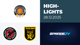 28.12.2025 - Highlights - EHF Passau Black Hawks vs. Tölzer Löwen