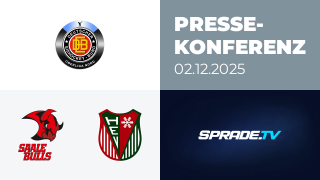 02.12.2025 - Pressekonferenz - Saale Bulls Halle vs. Herne Miners