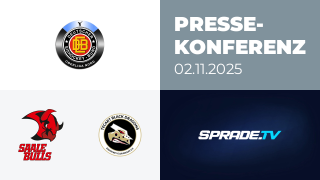 02.11.2025 - Pressekonferenz - Saale Bulls Halle vs. TecArt BlackDragons