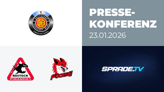 23.01.2026 - Pressekonferenz - Rostock Piranhas vs. Füchse Duisburg