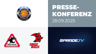 28.09.2025 - Pressekonferenz - Rostock Piranhas vs. Saale Bulls Halle