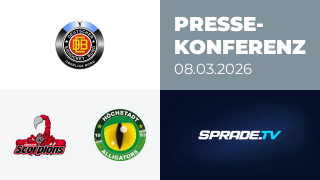 08.03.2026 - Pressekonferenz - Hannover Scorpions vs. Höchstadt Alligators