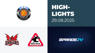 29.08.2025 - Highlights - Herforder Ice Dragons vs. Rostock Piranhas