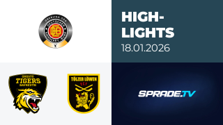 18.01.2026 - Highlights - onesto Tigers Bayreuth vs. Tölzer Löwen