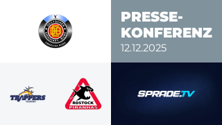 12.12.2025 - Pressekonferenz - Tilburg Trappers vs. Rostock Piranhas