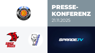 21.11.2025 - Pressekonferenz - Saale Bulls Halle vs. Hammer Eisbären