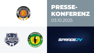 03.10.2025 - Pressekonferenz - EV Lindau Islanders vs. Höchstadt Alligators