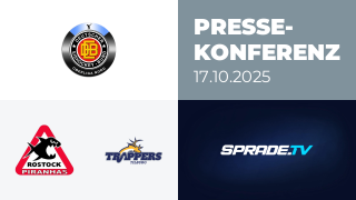17.10.2025 - Pressekonferenz - Rostock Piranhas vs. Tilburg Trappers