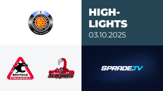 03.10.2025 - Highlights - Rostock Piranhas vs. Hannover Scorpions