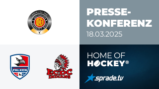 18.03.2025 - Pressekonferenz - Heilbronner Falken vs. ECDC Memmingen Indians