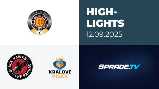 12.09.2025 - Highlights - EHF Passau Black Hawks vs. IHC Kralove Pisek