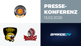 13.02.2026 - Pressekonferenz - onesto Tigers Bayreuth vs. ECDC Memmingen Indians