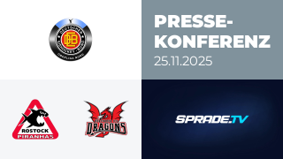 25.11.2025 - Pressekonferenz - Rostock Piranhas vs. Herforder Ice Dragons
