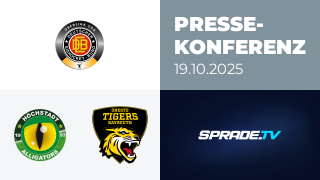 19.10.2025 - Pressekonferenz - Höchstadt Alligators vs. onesto Tigers Bayreuth