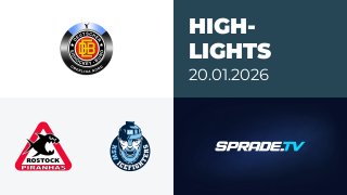20.01.2026 - Highlights - Rostock Piranhas vs. KSW IceFighters Leipzig