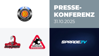 31.10.2025 - Pressekonferenz - Hannover Scorpions vs. Rostock Piranhas