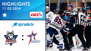 11.02.2024 - Highlights - EC Kassel Huskies vs. Ravensburg Towerstars
