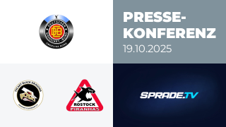 19.10.2025 - Pressekonferenz - TecArt BlackDragons vs. Rostock Piranhas