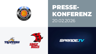 20.02.2026 - Pressekonferenz - Tilburg Trappers vs. Saale Bulls Halle