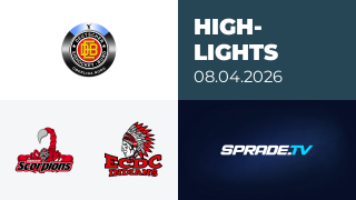 08.04.2026 - Highlights - Hannover Scorpions vs. ECDC Memmingen Indians