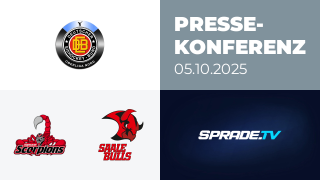 05.10.2025 - Pressekonferenz - Hannover Scorpions vs. Saale Bulls Halle