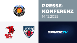 14.12.2025 - Pressekonferenz - Saale Bulls Halle vs. Hannover Indians
