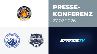 27.02.2026 - Pressekonferenz - SC Riessersee vs. EV Lindau Islanders