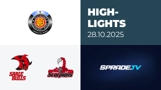 28.10.2025 - Highlights - Saale Bulls Halle vs. Hannover Scorpions