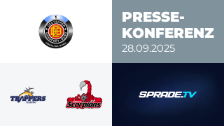 28.09.2025 - Pressekonferenz - Tilburg Trappers vs. Hannover Scorpions