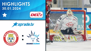 30.01.2024 - Highlights - EV Landshut vs. Dresdner Eislöwen