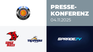 04.11.2025 - Pressekonferenz - Saale Bulls Halle vs. Tilburg Trappers