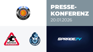 20.01.2026 - Pressekonferenz - Rostock Piranhas vs. KSW IceFighters Leipzig