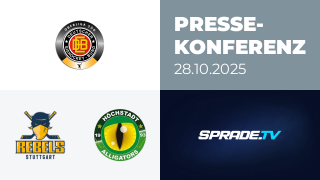 28.10.2025 - Pressekonferenz - Stuttgart Rebels vs. Höchstadt Alligators