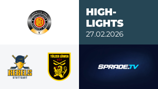 27.02.2026 - Highlights - Stuttgart Rebels vs. Tölzer Löwen