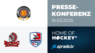 16.03.2025 - Pressekonferenz - ECDC Memmingen Indians vs. Heilbronner Falken