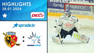28.01.2024 - Highlights - ESV Kaufbeuren vs. Dresdner Eislöwen
