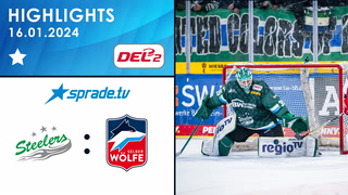 16.01.2024 - Highlights - Bietigheim Steelers vs. Selber Wölfe