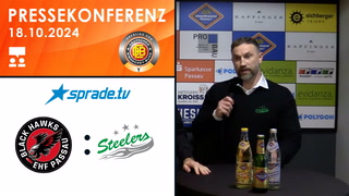 18.10.2024 - Pressekonferenz - EHF Passau Black Hawks vs. Bietigheim Steelers