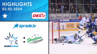 02.02.2024 - Highlights - Dresdner Eislöwen vs. Bietigheim Steelers