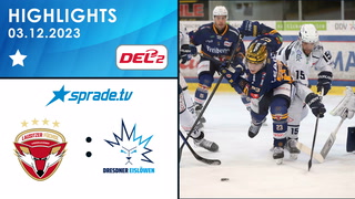 03.12.2023 - Highlights - Lausitzer Füchse vs. Dresdner Eislöwen